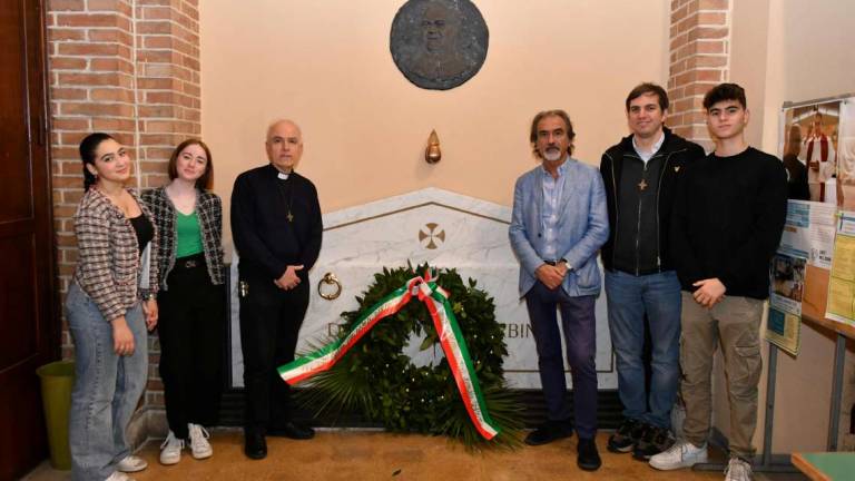 Forlì, il sopravvissuto Laufer omaggia don Garbin Forlì, il sopravvissuto Laufer omaggia don Garbin