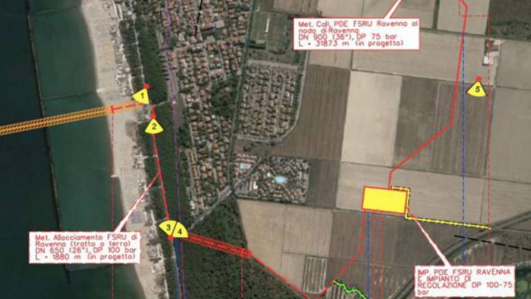 Rigassificatore, ecco il tracciato previsto a Punta Marina Rigassificatore, ecco il tracciato previsto a Punta Marina