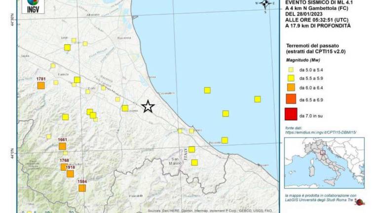 Terremoto, l'analisi geologica spiega lo sciame sismico tra Cesenatico e Gambettola Terremoto, l'analisi geologica spiega lo sciame sismico tra Cesenatico e Gambettola