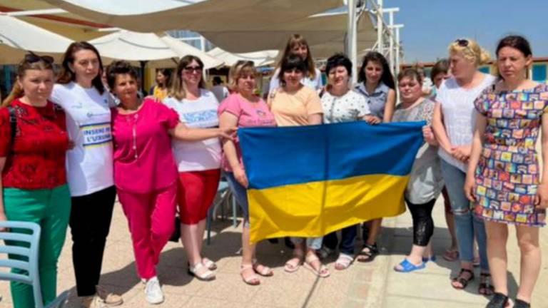 Le lacrime e le speranze delle minatrici del Donetsk a Cesenatico Le lacrime e le speranze delle minatrici del Donetsk a Cesenatico