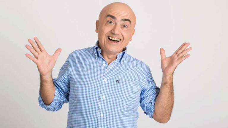 Paolo Cevoli in piazza Nenni a Faenza Paolo Cevoli in piazza Nenni a Faenza