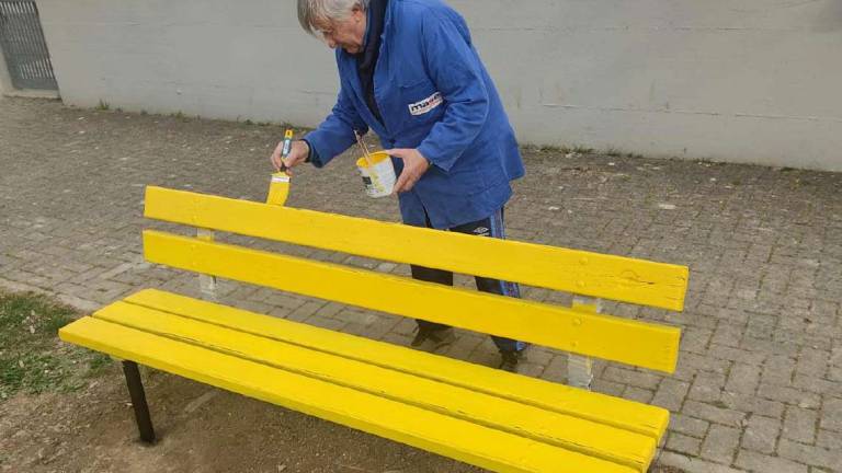 Forlì, una panchina gialla per Giulio Regeni Forlì, una panchina gialla per Giulio Regeni
