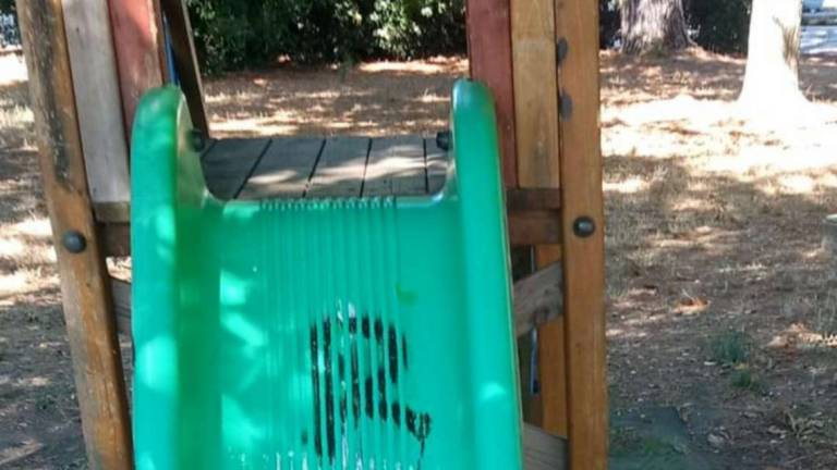 Cesena: giochi ripuliti dalle deiezioni dopo il vandalismo Cesena: giochi ripuliti dalle deiezioni dopo il vandalismo