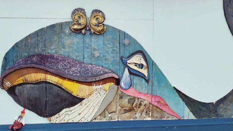 Cesena, una grande balena raggiunge Pinocchio nel parco Cesena, una grande balena raggiunge Pinocchio nel parco