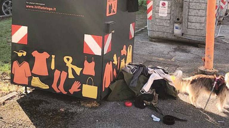 Cartacce ed abiti usati a terra: sos decoro a Cesena Cartacce ed abiti usati a terra: sos decoro a Cesena