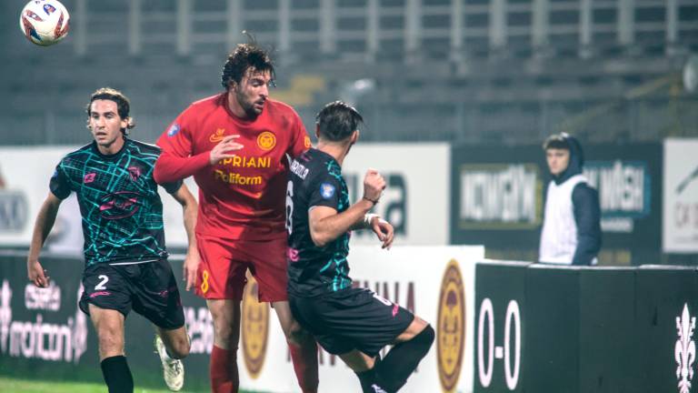 Una fase del match d’andata (Fiorentini) Una fase del match d’andata (Fiorentini)