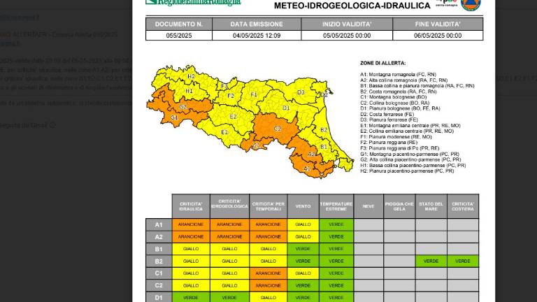 Romagna, allerta meteo per temporali in Appennino Romagna, allerta meteo per temporali in Appennino