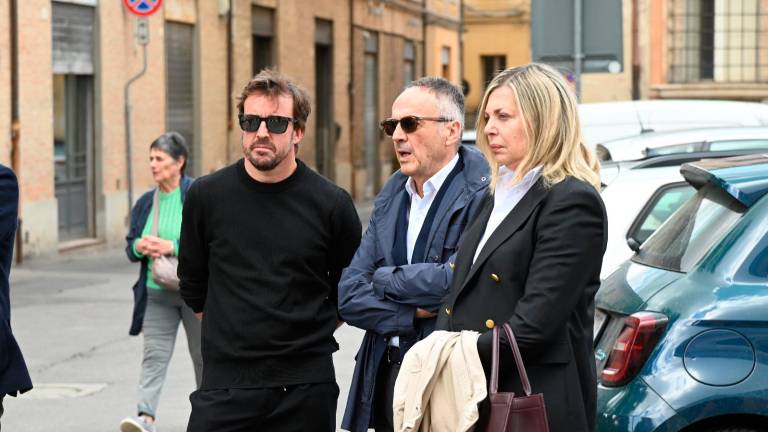 Fernando Alonso con il presidente di Technogym Nerio Alessandri Fernando Alonso con il presidente di Technogym Nerio Alessandri