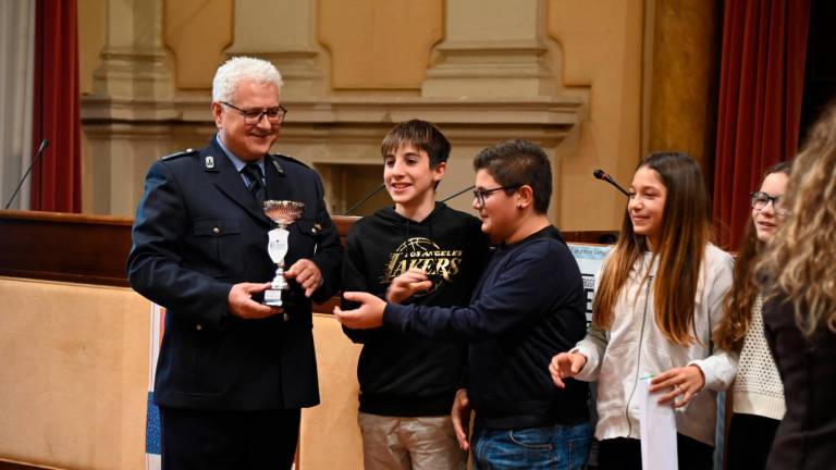 Un momento della premiazione Un momento della premiazione