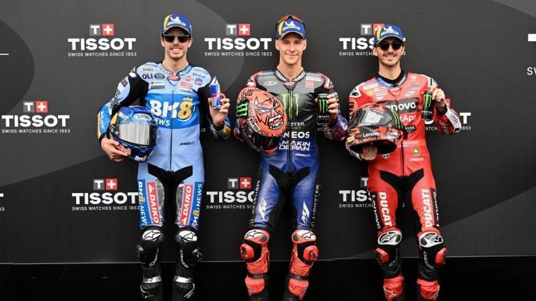 Da sinistra, Alex Marquez, Fabio Quartararo e Francesco Bagnaia Da sinistra, Alex Marquez, Fabio Quartararo e Francesco Bagnaia