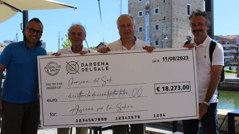 Cervia, dalla Darsena del Sale oltre 18mila euro per il Parco della Salina Cervia, dalla Darsena del Sale oltre 18mila euro per il Parco della Salina