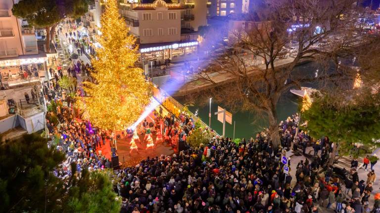 Riccione accende l’albero di Natale, inizia la festa Riccione accende l’albero di Natale, inizia la festa