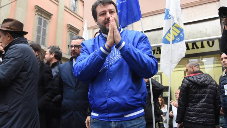 Campagna elettorale, Salvini a Cesenatico Campagna elettorale, Salvini a Cesenatico
