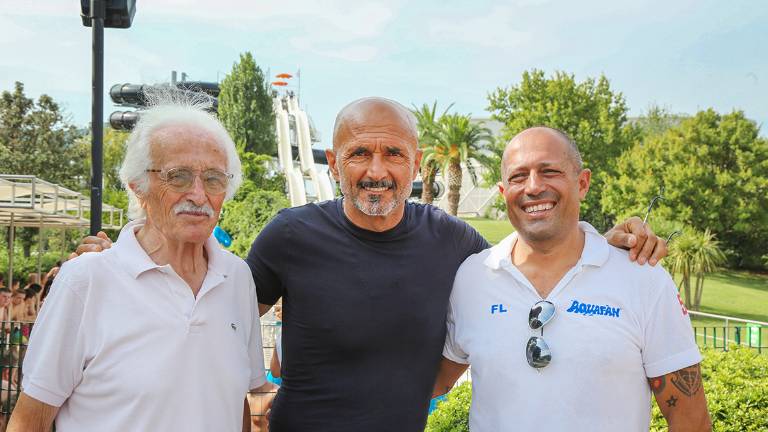 Luciano Spalletti all'Aquafan di Riccione Luciano Spalletti all'Aquafan di Riccione