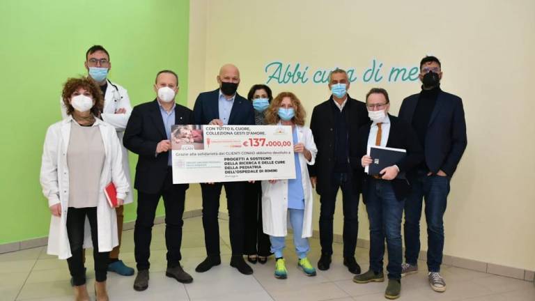 Rimini, il Natale Conad porta 137mila euro a Oncoematologia Pediatrica Rimini, il Natale Conad porta 137mila euro a Oncoematologia Pediatrica