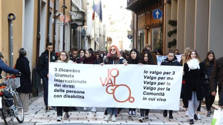 Cesena, giovedì mattina il corteo di Io valgo dedicato alle persone con disabilità Cesena, giovedì mattina il corteo di Io valgo dedicato alle persone con disabilità
