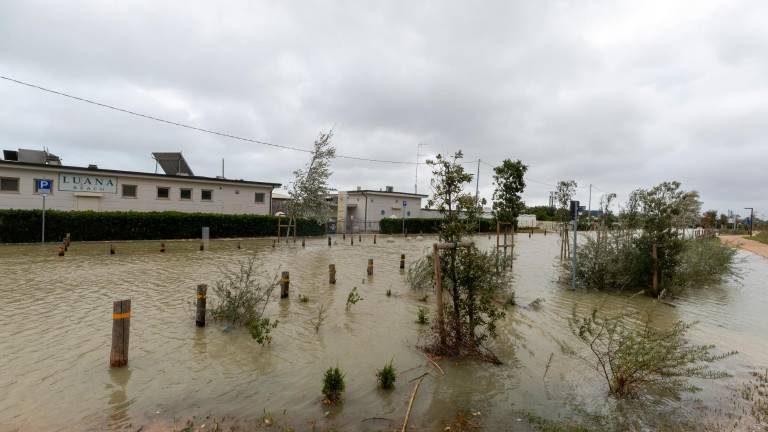 La mareggiata ha colpito numerosi stabilimenti a Marina di Ravenna (Fiorentini) La mareggiata ha colpito numerosi stabilimenti a Marina di Ravenna (Fiorentini)
