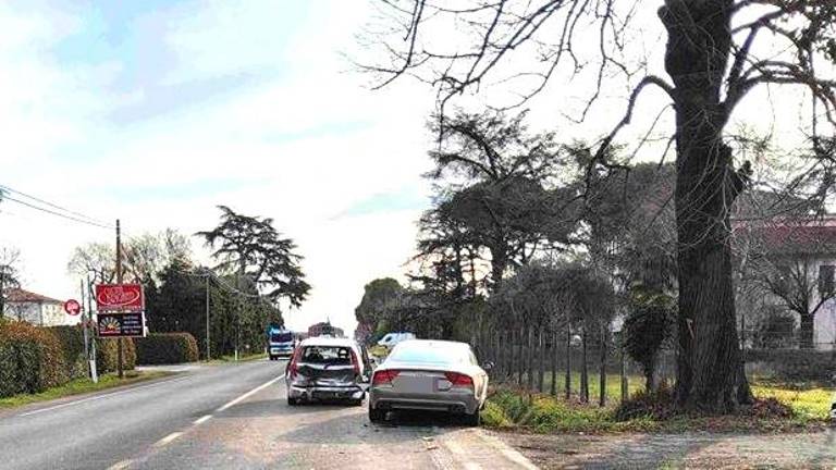 L’incidente stradale di ieri L’incidente stradale di ieri
