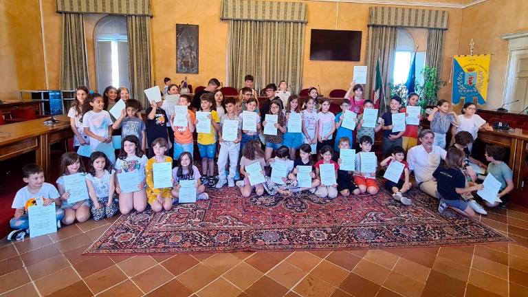 Santarcangelo, premiati i bambini del Piedibus Santarcangelo, premiati i bambini del Piedibus