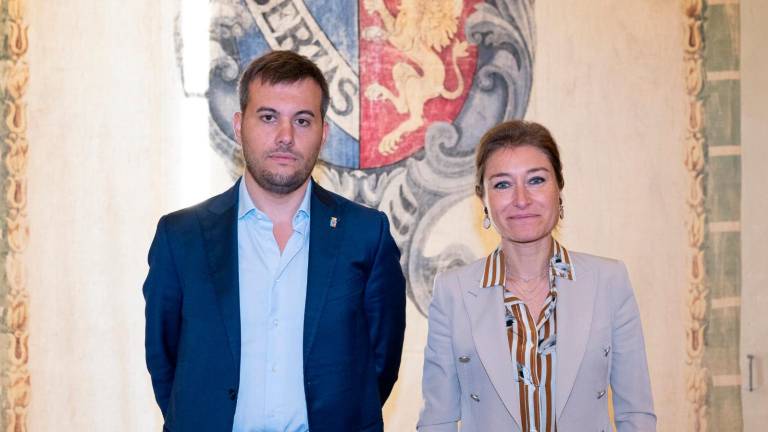 Il sindaco Marco Panieri e la presidente di Area Blu Elisabetta Baldazzi Il sindaco Marco Panieri e la presidente di Area Blu Elisabetta Baldazzi