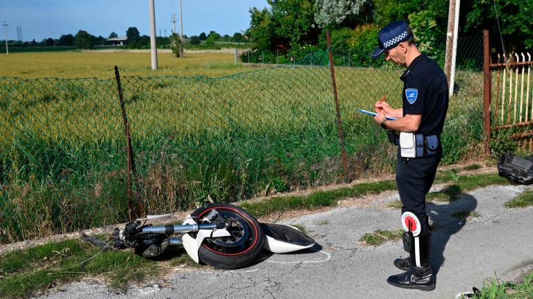 La moto distrutta La moto distrutta