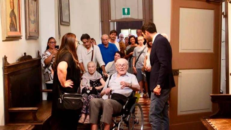 Agostino Secondo Forti nel 2019 alla festa per il 100° compleanno Agostino Secondo Forti nel 2019 alla festa per il 100° compleanno
