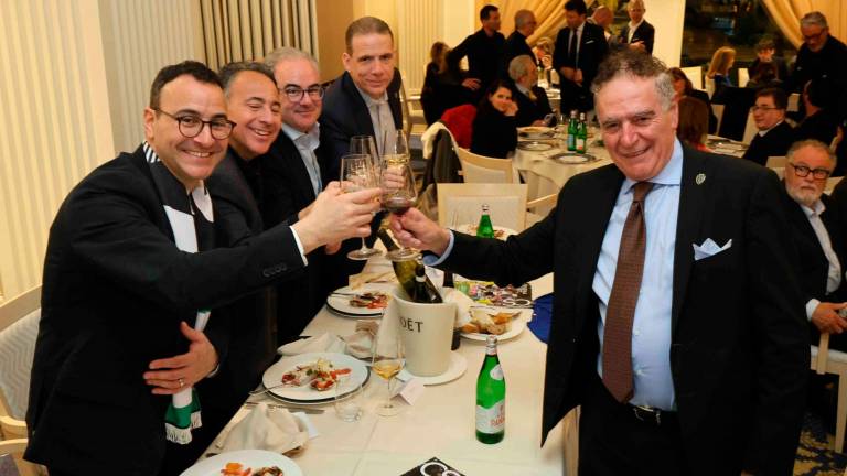 La proprietà americana brinda con l’ex presidente Corrado Augusto Patrignani