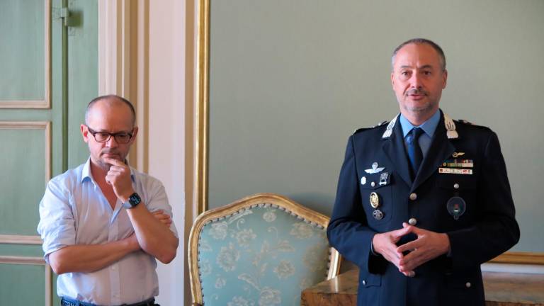L’assessore Luca Ferrini e il comandante Andrea Piselli L’assessore Luca Ferrini e il comandante Andrea Piselli