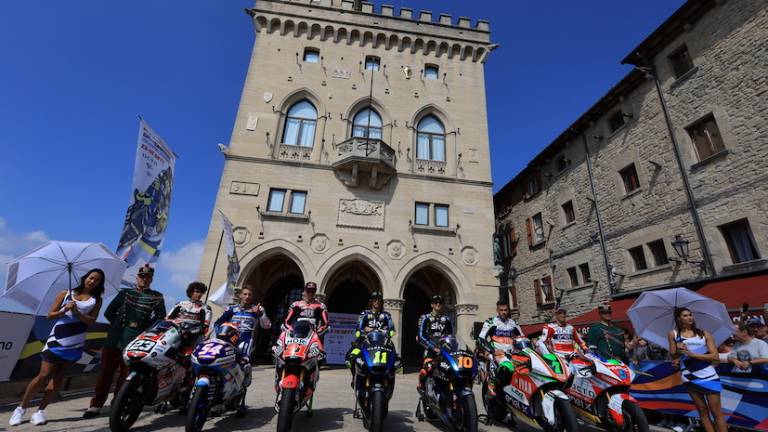 Il centro di San Marino trasformato in circuito della MotoGp Il centro di San Marino trasformato in circuito della MotoGp