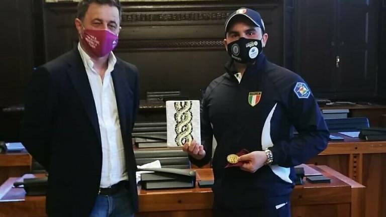 Tiro a volo, Niccolò Montanari premiato per l'oro europeo 2020 Tiro a volo, Niccolò Montanari premiato per l'oro europeo 2020