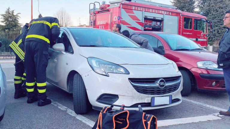Cesena, bimba di 2 anni chiusa in auto e salvata dai vigili del fuoco Cesena, bimba di 2 anni chiusa in auto e salvata dai vigili del fuoco