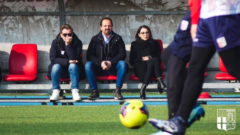 Stefano Petracca e la moglie e presidente del Rimini Stefania Di Salvo Stefano Petracca e la moglie e presidente del Rimini Stefania Di Salvo
