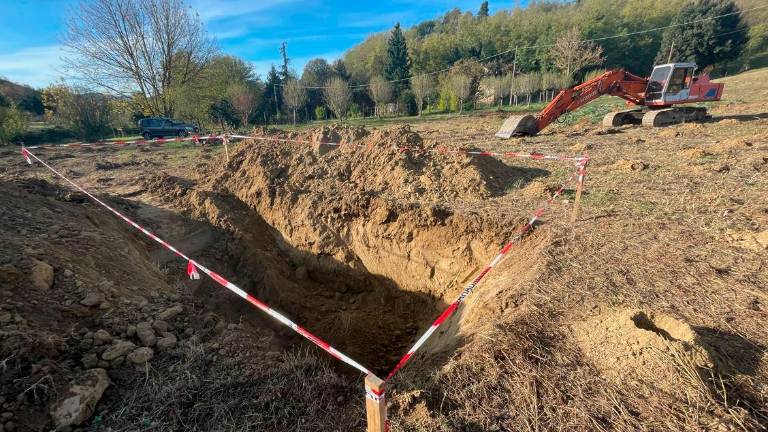 La zona dove è stata rinvenuta la bomba d’aereo inesplosa La zona dove è stata rinvenuta la bomba d’aereo inesplosa