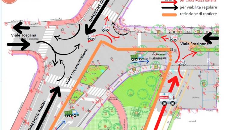 Riccione, nuova rotatoria: partono i lavori Riccione, nuova rotatoria: partono i lavori