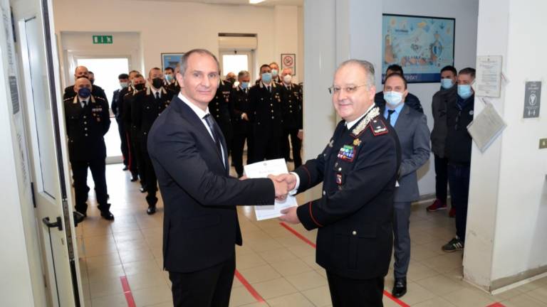 Rimini, il tradizionale scambio di auguri per i carabinieri Rimini, il tradizionale scambio di auguri per i carabinieri