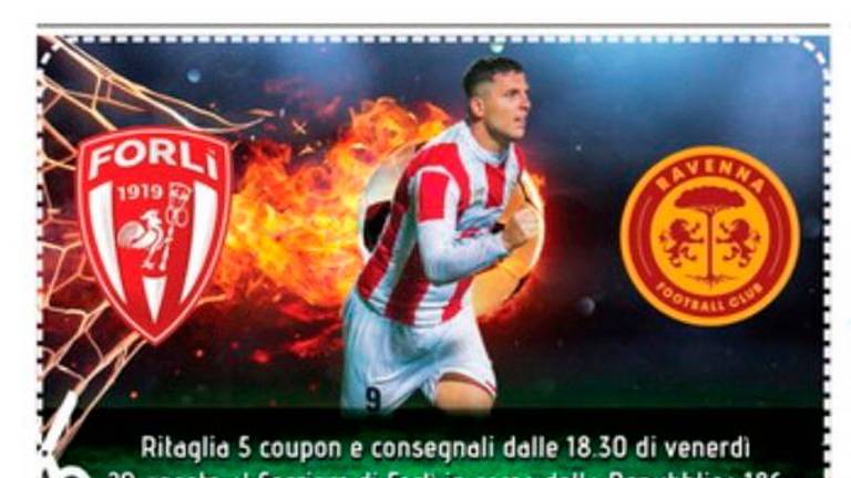 Calcio serie C, con i coupon del Corriere Romagna entri gratis allo stadio a tifare il Forlì: oggi 15 posti a disposizione per il derby con il Ravenna di lunedì Calcio serie C, con i coupon del Corriere Romagna entri gratis allo stadio a tifare il Forlì: oggi 15 posti a disposizione per il derby con il Ravenna di lunedì