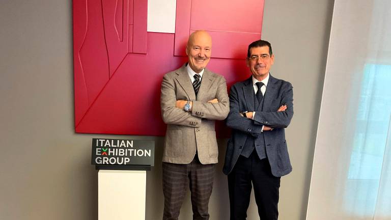 Da sinistra, l’amministratore delegato di Ieg Corrado Arturo Peraboni e il presidente di IEG Maurizio Renzo Ermeti Da sinistra, l’amministratore delegato di Ieg Corrado Arturo Peraboni e il presidente di IEG Maurizio Renzo Ermeti