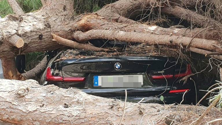 Riccione, i danni dopo la tempesta: abbandona il Suv Maserati sotto la bomba d'acqua nel sottopasso Riccione, i danni dopo la tempesta: abbandona il Suv Maserati sotto la bomba d'acqua nel sottopasso