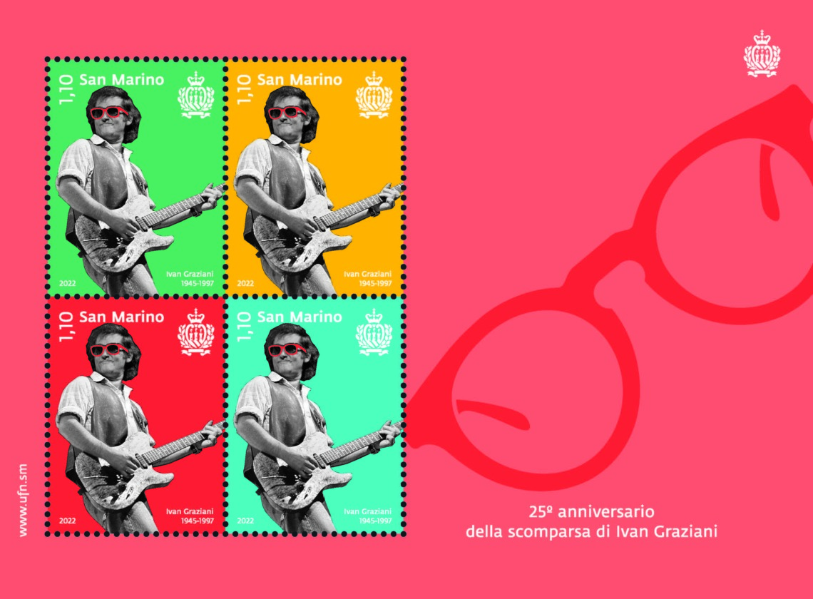 San Marino, un francobollo speciale per Ivan Graziani San Marino, un francobollo speciale per Ivan Graziani