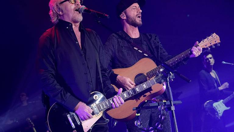 Umberto Tozzi e Raf ieri sera all'Rds Stadium di Rimini Umberto Tozzi e Raf ieri sera all'Rds Stadium di Rimini