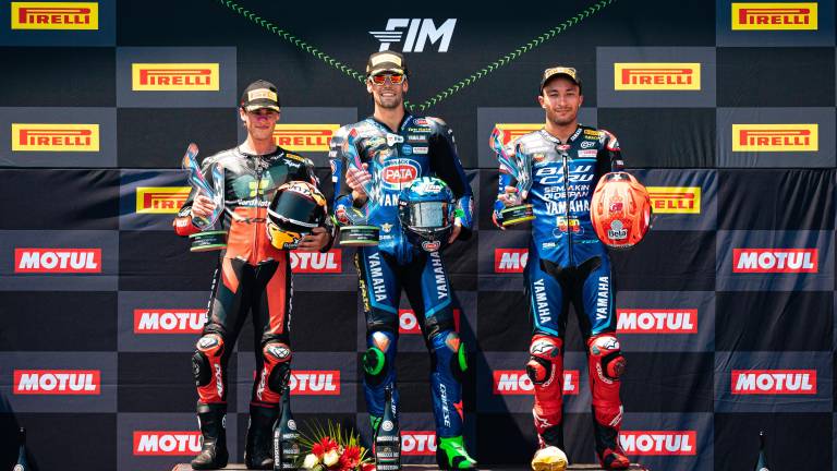 Il podio della Supersport Il podio della Supersport
