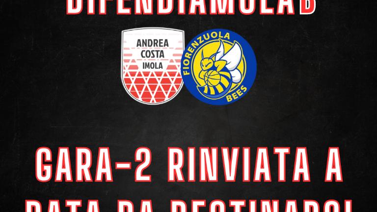 Basket B play-out, rinviata la serie tra Andrea Costa e Fiorenzuola Basket B play-out, rinviata la serie tra Andrea Costa e Fiorenzuola