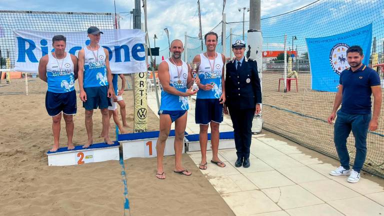 La premiazione del beach volley 2x2 La premiazione del beach volley 2x2