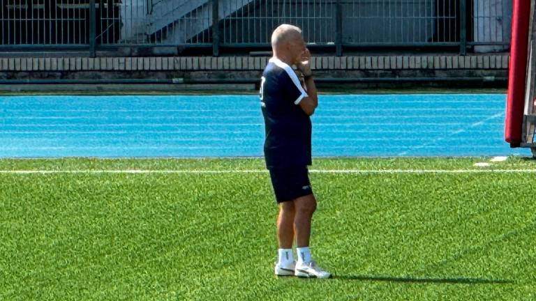 Il nuovo tecnico Piero Braglia al Romeo Neri (foto Alessandro Giuliani) Il nuovo tecnico Piero Braglia al Romeo Neri (foto Alessandro Giuliani)
