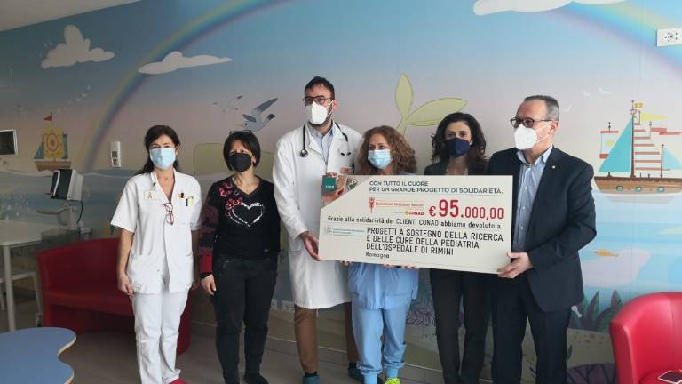 Da Conad 95mila euro alla Pediatria di Rimini Da Conad 95mila euro alla Pediatria di Rimini