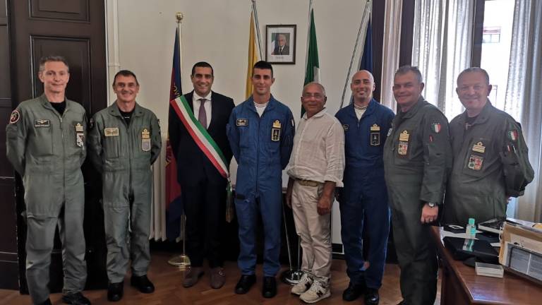 Il sindaco di Ravenna incontra le Frecce Tricolori Il sindaco di Ravenna incontra le Frecce Tricolori