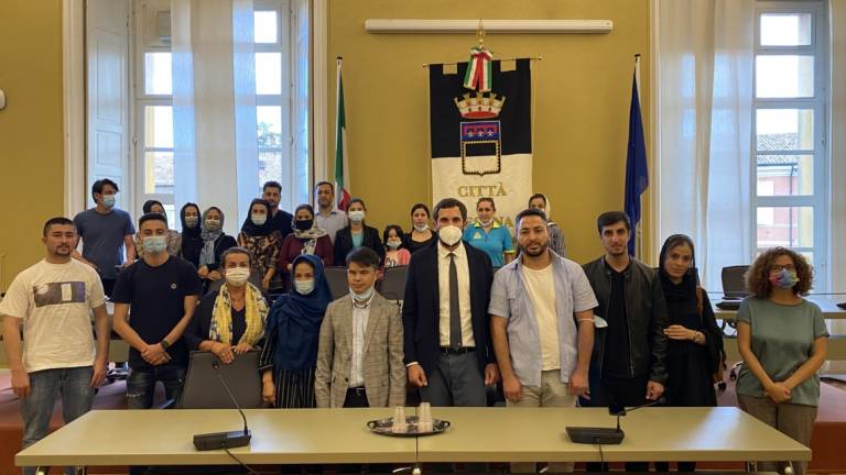 I profughi afghani del territorio ricevuti in Comune a Cesena I profughi afghani del territorio ricevuti in Comune a Cesena