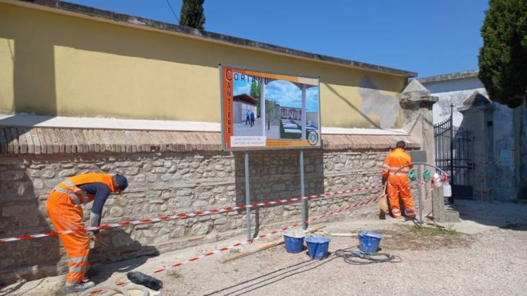 Coriano, verso la conclusione i lavori al cimitero di Passano Coriano, verso la conclusione i lavori al cimitero di Passano