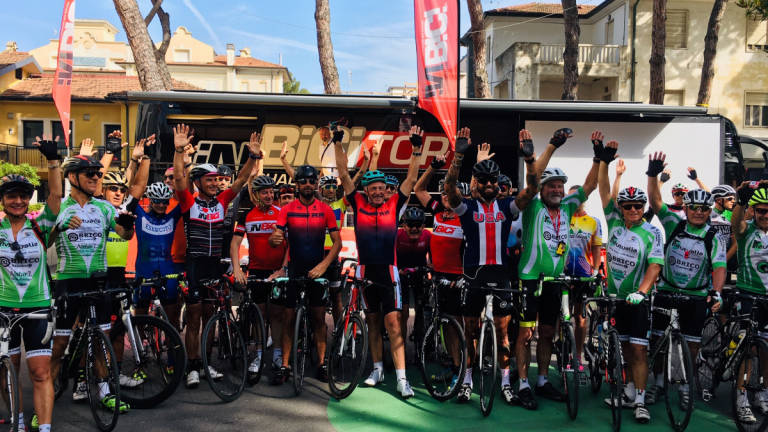 Riccione, in bici con Francesco Moser Riccione, in bici con Francesco Moser