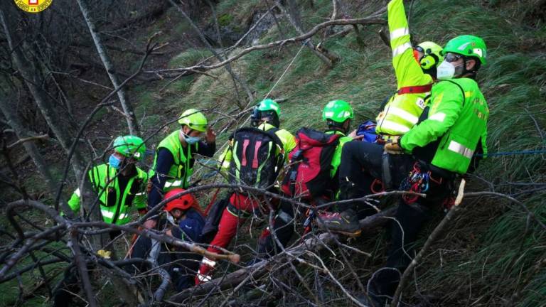 Ferito durante un'escursione tra amici a Bagno di Romagna Ferito durante un'escursione tra amici a Bagno di Romagna